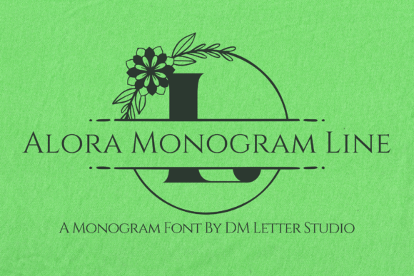 Alora Monogram Line: Elegant Font for Branding