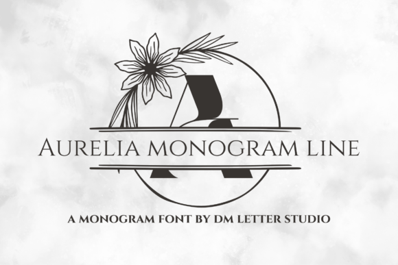 Aurelia Monogram Line: Elegant Font for Creative Campaigns