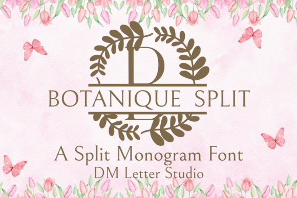 Botanique Split Monogram: A Serif Font for Crafters and Makers