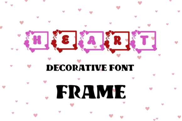 Heart Frame Font for Web Design