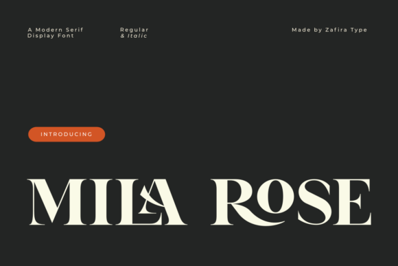 Milarose Regular: An Elegant Serif Font for Editorial Projects