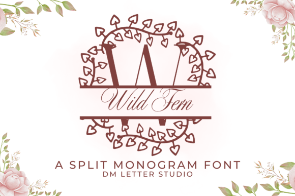 Wild Fern Split Monogram for Thoughtful Editorial Design